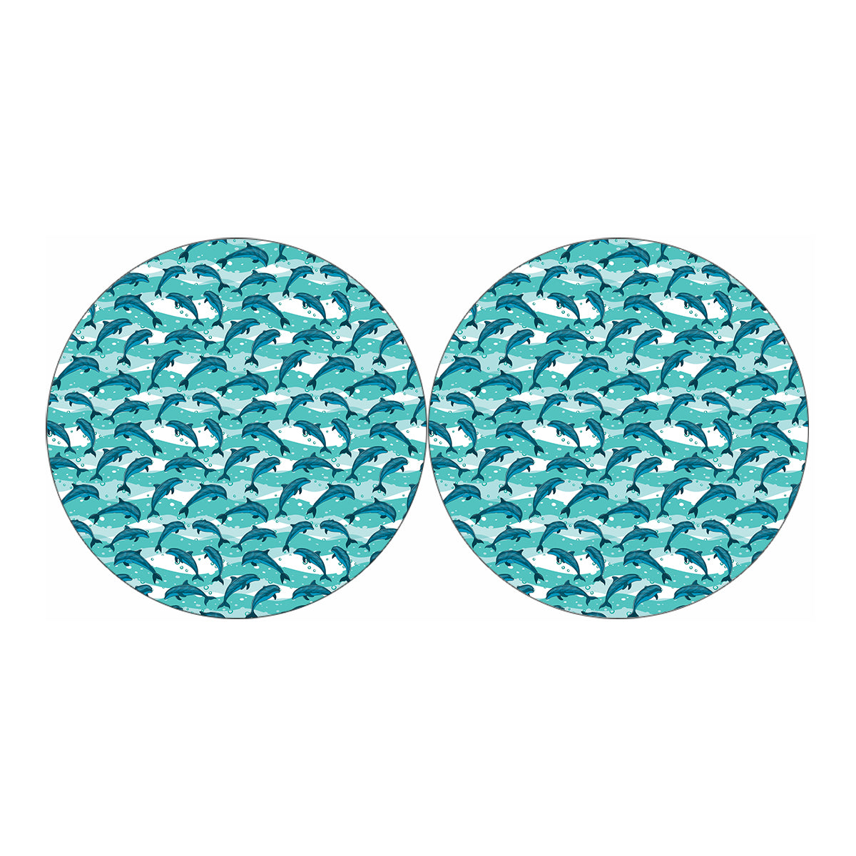 Dolphins In The Ocean Pattern Print Car Coasters