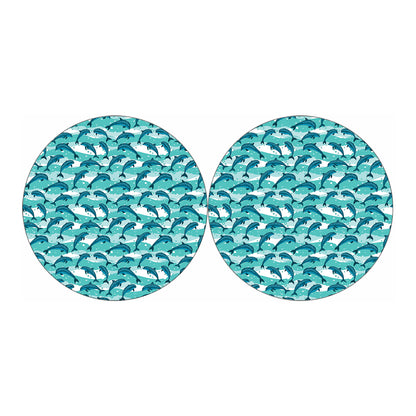 Dolphins In The Ocean Pattern Print Car Coasters