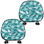 Dolphins In The Ocean Pattern Print Car Headrest Covers
