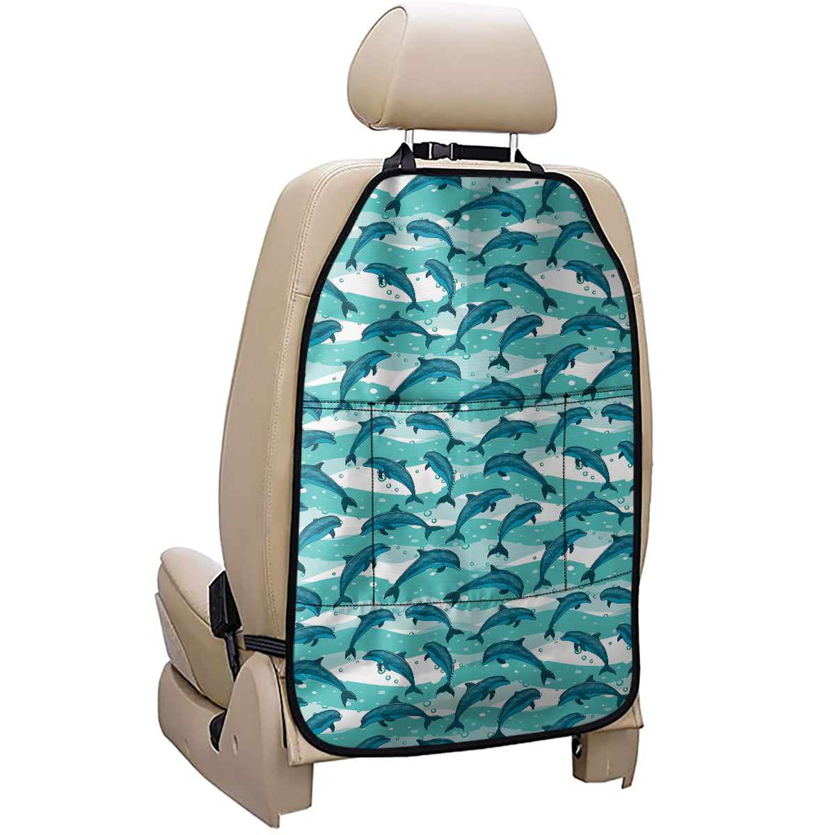 Dolphins In The Ocean Pattern Print Car Seat Organizers