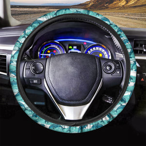 Dolphins In The Ocean Pattern Print Car Steering Wheel Cover