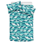 Dolphins In The Ocean Pattern Print Duvet Cover Bedding Set