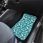 Dolphins In The Ocean Pattern Print Front and Back Car Floor Mats