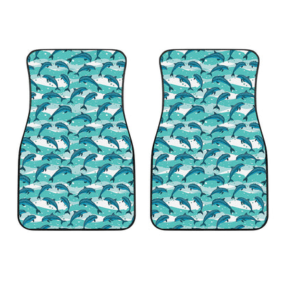 Dolphins In The Ocean Pattern Print Front Car Floor Mats