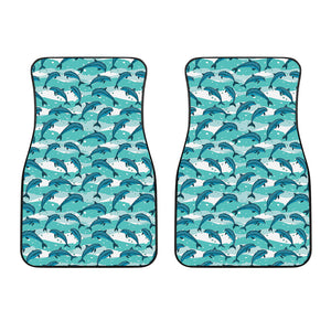 Dolphins In The Ocean Pattern Print Front Car Floor Mats