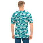 Dolphins In The Ocean Pattern Print Men's T-Shirt