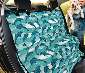 Dolphins In The Ocean Pattern Print Pet Car Back Seat Cover