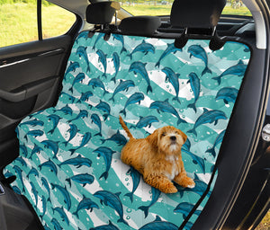 Dolphins In The Ocean Pattern Print Pet Car Back Seat Cover