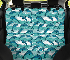 Dolphins In The Ocean Pattern Print Pet Car Back Seat Cover