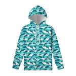 Dolphins In The Ocean Pattern Print Pullover Hoodie