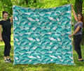 Dolphins In The Ocean Pattern Print Quilt