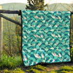 Dolphins In The Ocean Pattern Print Quilt