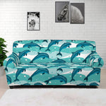 Dolphins In The Ocean Pattern Print Sofa Cover