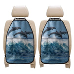 Dolphins Jumping Over Waves Print Car Seat Organizers