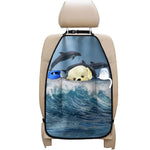 Dolphins Jumping Over Waves Print Car Seat Organizers