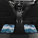 Dolphins Jumping Over Waves Print Front and Back Car Floor Mats