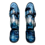 Dolphins Jumping Over Waves Print Muay Thai Shin Guard