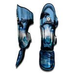 Dolphins Jumping Over Waves Print Muay Thai Shin Guard