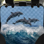 Dolphins Jumping Over Waves Print Pet Car Back Seat Cover