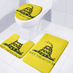 Don't Tread On Me Gadsden Flag Print 3 Piece Bath Mat Set