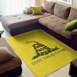 Don't Tread On Me Gadsden Flag Print Area Rug