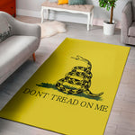 Don't Tread On Me Gadsden Flag Print Area Rug