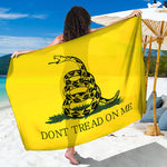 Don't Tread On Me Gadsden Flag Print Beach Sarong Wrap