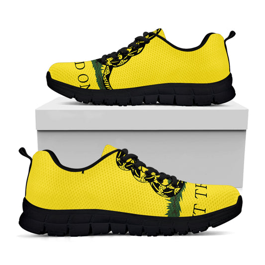 Don't Tread On Me Gadsden Flag Print Black Sneakers