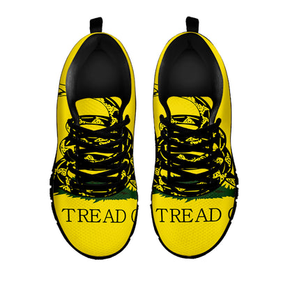 Don't Tread On Me Gadsden Flag Print Black Sneakers