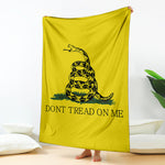Don't Tread On Me Gadsden Flag Print Blanket