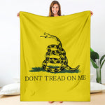 Don't Tread On Me Gadsden Flag Print Blanket