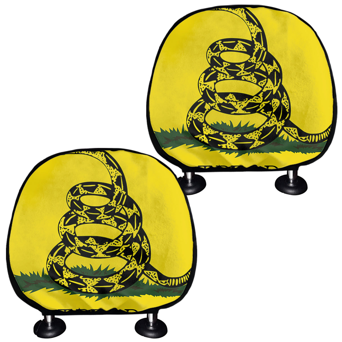 Don't Tread On Me Gadsden Flag Print Car Headrest Covers