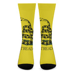 Don't Tread On Me Gadsden Flag Print Crew Socks