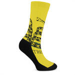 Don't Tread On Me Gadsden Flag Print Crew Socks