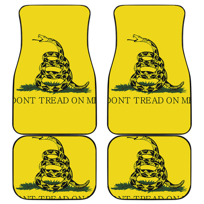 Don't Tread On Me Gadsden Flag Print Front and Back Car Floor Mats