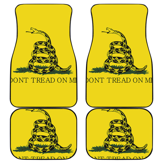 Don't Tread On Me Gadsden Flag Print Front and Back Car Floor Mats