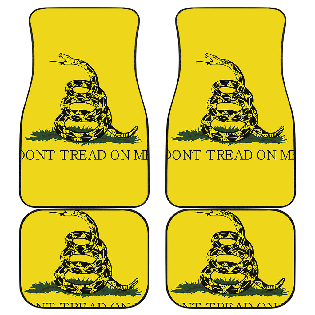 Don't Tread On Me Gadsden Flag Print Front and Back Car Floor Mats
