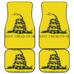 Don't Tread On Me Gadsden Flag Print Front and Back Car Floor Mats