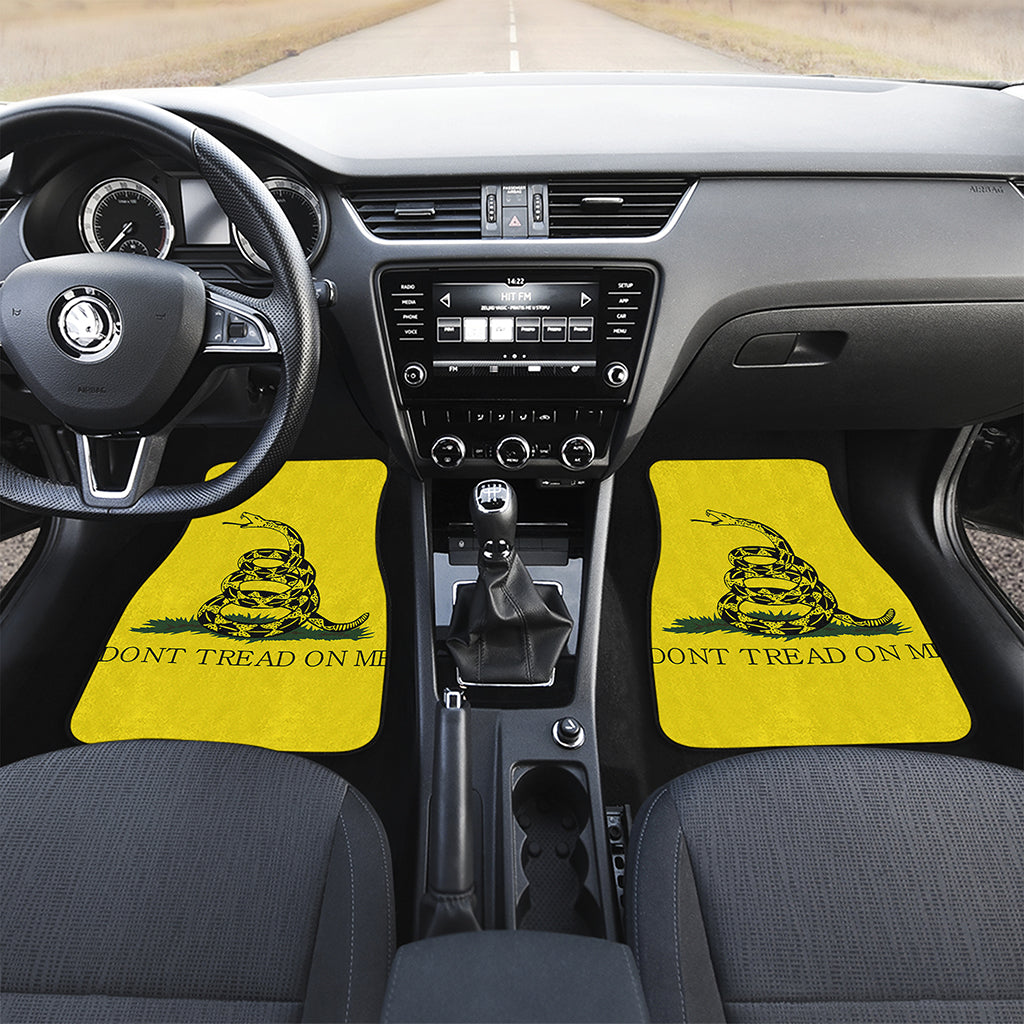 Don't Tread On Me Gadsden Flag Print Front and Back Car Floor Mats
