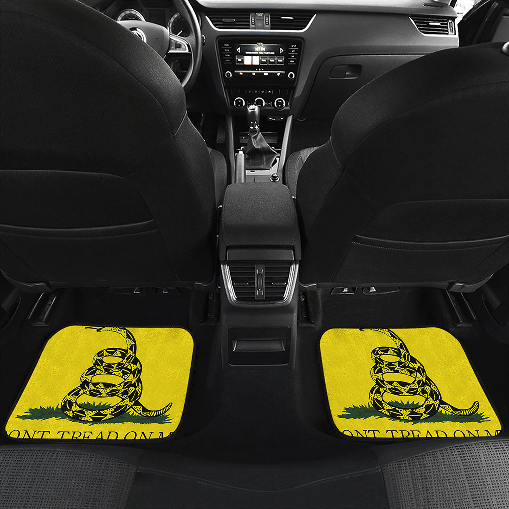 Don't Tread On Me Gadsden Flag Print Front and Back Car Floor Mats