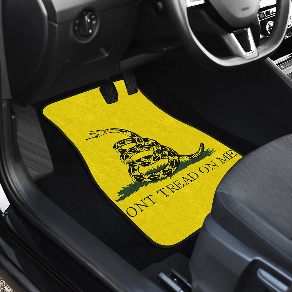Don't Tread On Me Gadsden Flag Print Front and Back Car Floor Mats