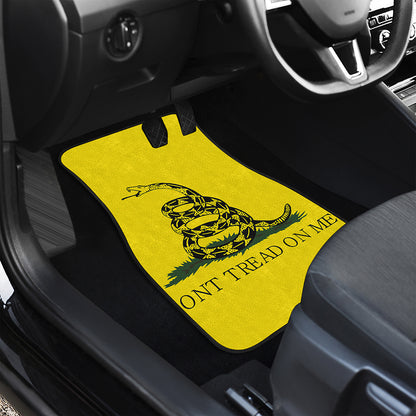 Don't Tread On Me Gadsden Flag Print Front and Back Car Floor Mats