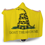 Don't Tread On Me Gadsden Flag Print Hooded Blanket