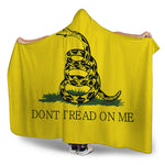 Don't Tread On Me Gadsden Flag Print Hooded Blanket