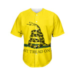 Don't Tread On Me Gadsden Flag Print Men's Baseball Jersey