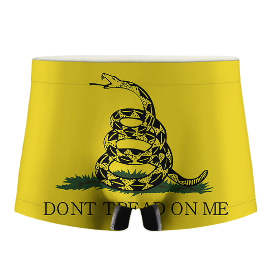 Don't Tread On Me Gadsden Flag Print Men's Boxer Briefs
