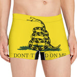 Don't Tread On Me Gadsden Flag Print Men's Boxer Briefs