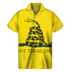 Don't Tread On Me Gadsden Flag Print Men's Short Sleeve Shirt