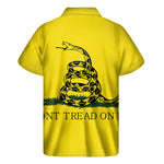 Don't Tread On Me Gadsden Flag Print Men's Short Sleeve Shirt