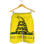 Don't Tread On Me Gadsden Flag Print Men's Shorts
